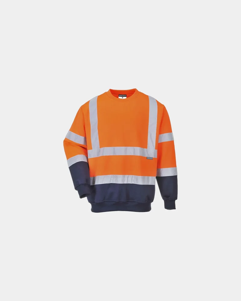 Sweater bicolor HiVis polycotton om te personaliseren