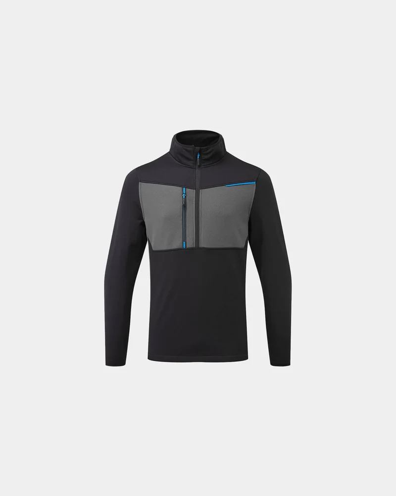 Sweater half-zip fleece anti-snag om te personaliseren