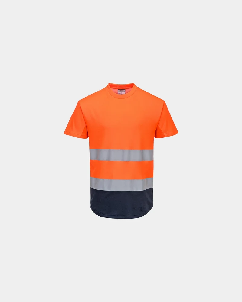 T-shirt mesh tweekleurig om te personaliseren