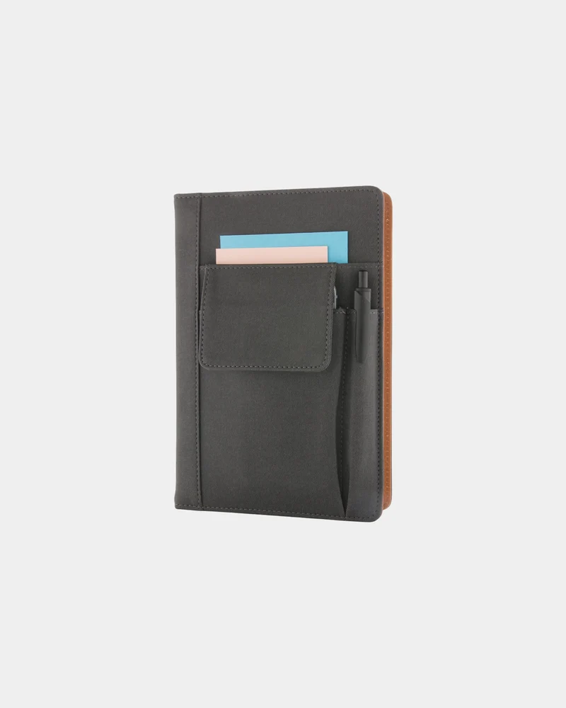 Notitieboek met telefoonhoesje PU FSC om te personaliseren