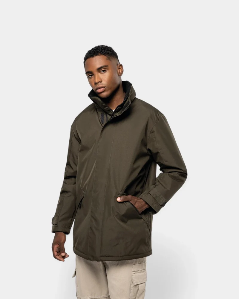 Herenparka met capuchon te personaliseren