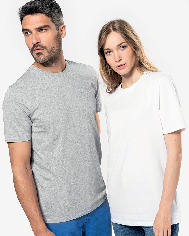 Personaliseerbare unisex T-shirt met ronde hals, Made in Europe