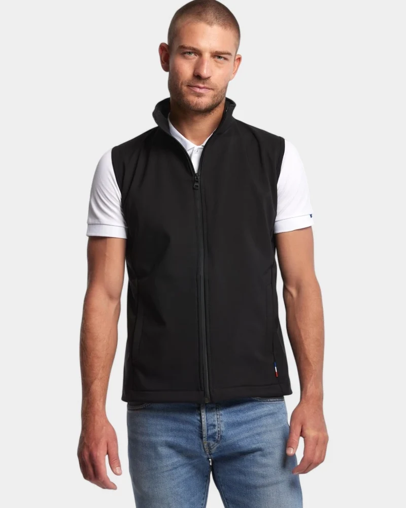 Softshell bodywarmer voor heren Made in France, te personaliseren