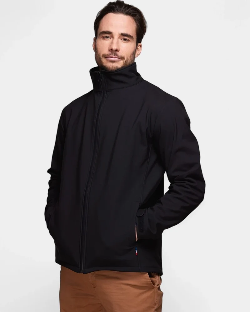 Softshell jack voor heren Made in France, te personaliseren